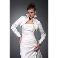 Long Sleeves Satin Bridal Jacket / Wedding Wrap (WSM0412)