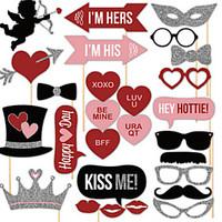 Lover\'s 27 PCS Paper Photo Props for Valentine\'s Day Wedding Decoration
