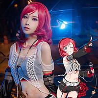 LoveLive! Nishikino Maki Cosplay Wig For Women Heat Resistant Synthetic Straight Hair Custome Wig Wave Party Red Anime Short Wig