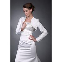 Long Sleeves Taffeta Satin Bridal Jacket / Wedding Wrap (WSM0411)