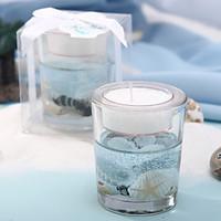 lovely beach theme candle favors