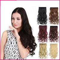 Long Synthetic Straight And Clip in Hair Extensions with 5 Clips