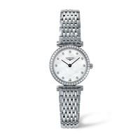 Longines La Grande Classique ladies\' diamond-set stainless steel bracelet watch