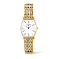 Longines La Grande Classique ladies\' tonneau dial two-tone bracelet watch