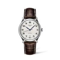 longines master collection mens automatic brown leather strap watch