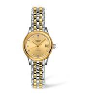 Longines La Grande Classique Flagship ladies\' automatic diamond-set Stainless Steel and gold-tone bracelet watch