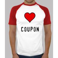 love coupons t shirt baseball