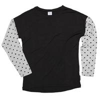 long sleeved top black quality kids boys girls