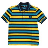 Lonsdale Block Stripe Polo Shirt Junior Boys