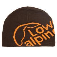 lowe alpine logo beanie brown