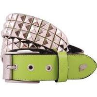 Lowlife Triple S Belt - Neon Green /Silver Stud