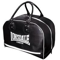 Lonsdale Cruiser Leather Style Holdall - Black