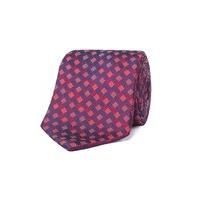 London Red Textured Squares Tie 0 RED