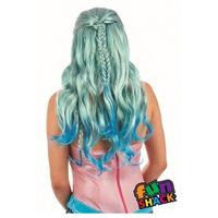 Long Blue Ladies Mermaid Wig