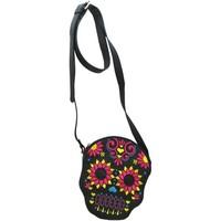 loungefly neon skull crossbody womens black flower shoulder handbag ne ...
