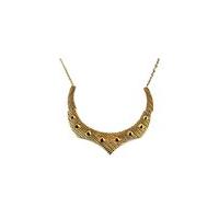 Lola Luxury Tribal Studded Statement Choker In Gold