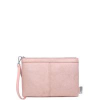 LOST IN PARADISE PINK SUEDE CLUTCH BAG