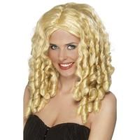Long Blonde Ladies Film Star Spiral Curls Wig