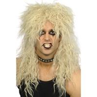 long blonde mens hard rocker tousled wig