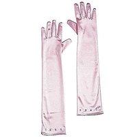 Long Glamour Gloves W/strass - Soft Pink