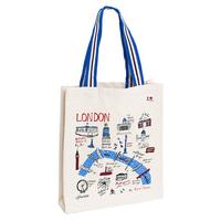 london cityscape large natural tote bag