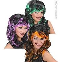 Long Wavy S - (orange/green/purple) Wig For Hair Accessory Fancy Dress