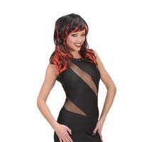 Long Wavy S - Black - Red Wig For Hair Accessory Fancy Dress
