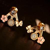 Lovely Butterfly Small And Pure And Fresh Flowers Set Auger Multielement Earring Earrings