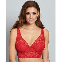 Lottie Lace Midi Bralette Red