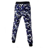 Loose Chinos Pants, Casual/Daily Simple Camouflage Mid Rise Elasticity Cotton Micro-elastic Spring Fall