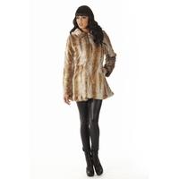 Long Fur Coat with Collar
