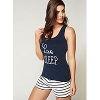 love sleep vest and shorts pyjama set