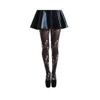 Love Bones Printed Tights - Size: Size 8-14