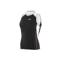 Louis Garneau Comp Sleeveless Triathlon Top | Black/White - L