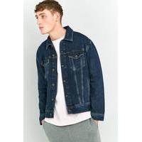 loom hooper mid wash denim trucker jacket tinted denim