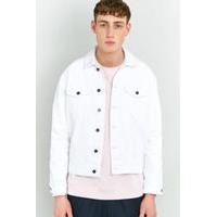 Loom Hooper White Denim Trucker Jacket, WHITE