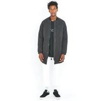 loom kurt black longline bomber jacket black