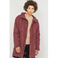 Loom Burgundy Pigment Dye Parka, MAROON