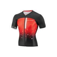 Louis Garneau Tri Course M-2 Short Sleeve Jersey | Black/Red - XXL