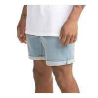 loom skinny denim short