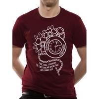 lower than atlantis clock unisex medium t shirt red