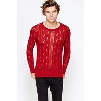 loose knit patterned jumper