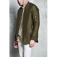 Longline Padded Bomber Jacket