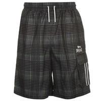 Lonsdale 2 Stripe Check Shorts Mens