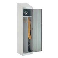 LOCKER SLOPING TOP CLEAN DIRTY 1950X450X450 L.GREY/L.GREYDOOR