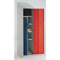 locker sloping top nurses 1950x450x450 lgreyred door