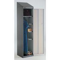 LOCKER SLOPING TOP NURSES 1950X450X450 2 TONE GREY