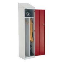 locker sloping top clean dirty 1950x450x450 lgreyred door