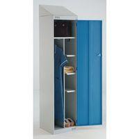 LOCKER SLOPING TOP NURSES 1950X450X450 L.GREY/BLUE DOOR