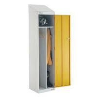 locker sloping top clean dirty 1950x450x450 lgreyyellow dr